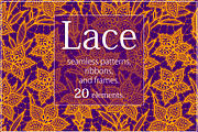 Lace seamless patterns collection., a Pattern Graphic by Ajuga (Thumbnail 1 of 9)