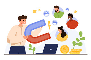 Marketing Strategy Target Audience, a Technology Illustration by Flashvector