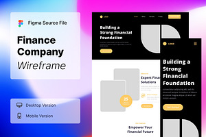 Finance Company Wireframe Website 02