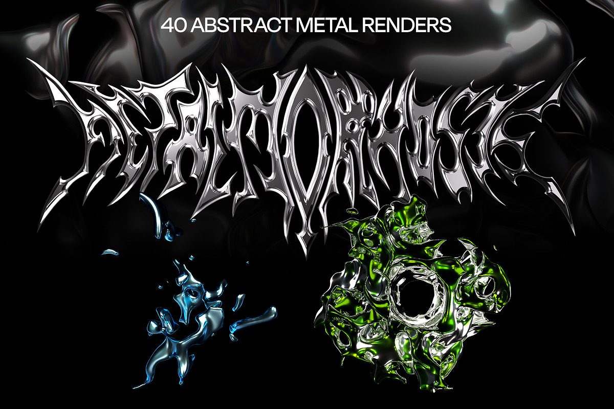 40 Abstract Chrome Renders, an Object Graphic by Dreadlabs (Photo 1 of 7)