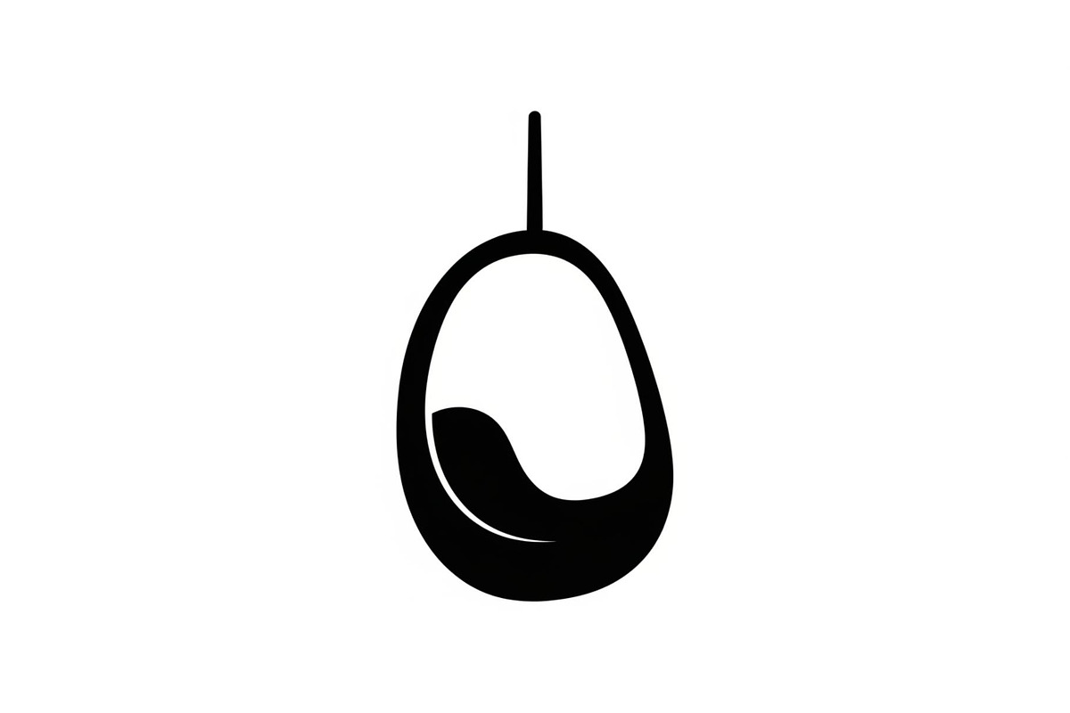 Hanging Egg Chair Silhouette Bundle, an Illustration by Designer_Momina (Photo 25 of 51)