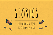 Stories Handwritten Condensed Font, a Handwritten Font by Joanna Varro (Thumbnail 1 of 7)