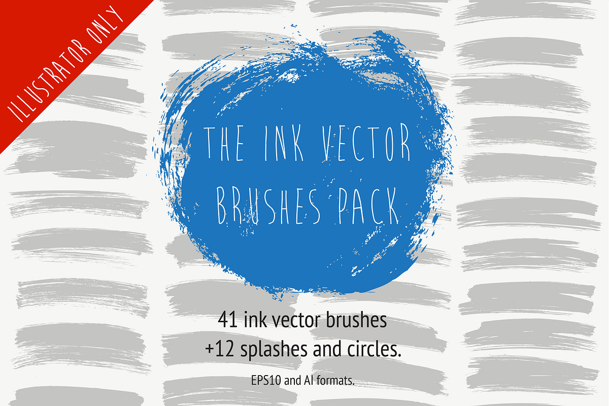The Ink Vector Brush Pack, a Brush Add-On by bum katrin (Photo 1 of 4)