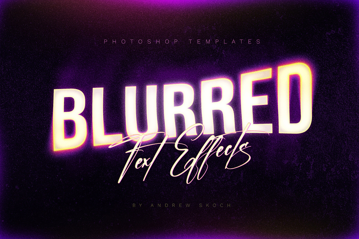 Gradient Blur Text Effects Bundle, a Layer Style Add-On by Andrew Skoch Design (Photo 10 of 11)