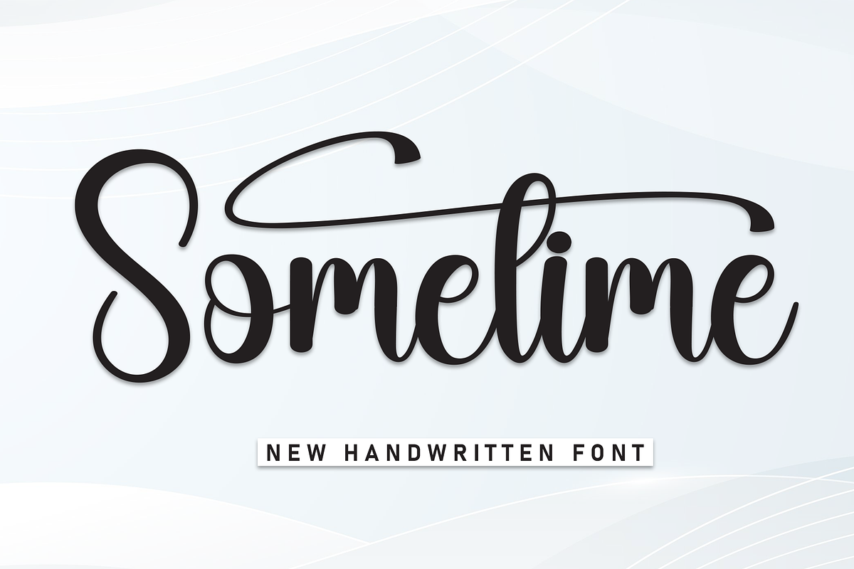 Sometime | Script Font, a Handwritten Font by Scratchones (Photo 1 of 9)