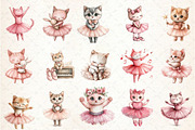 Pink Cat Ballerina Clipart, an Illustration by Rose Art (Thumbnail 2 of 8)