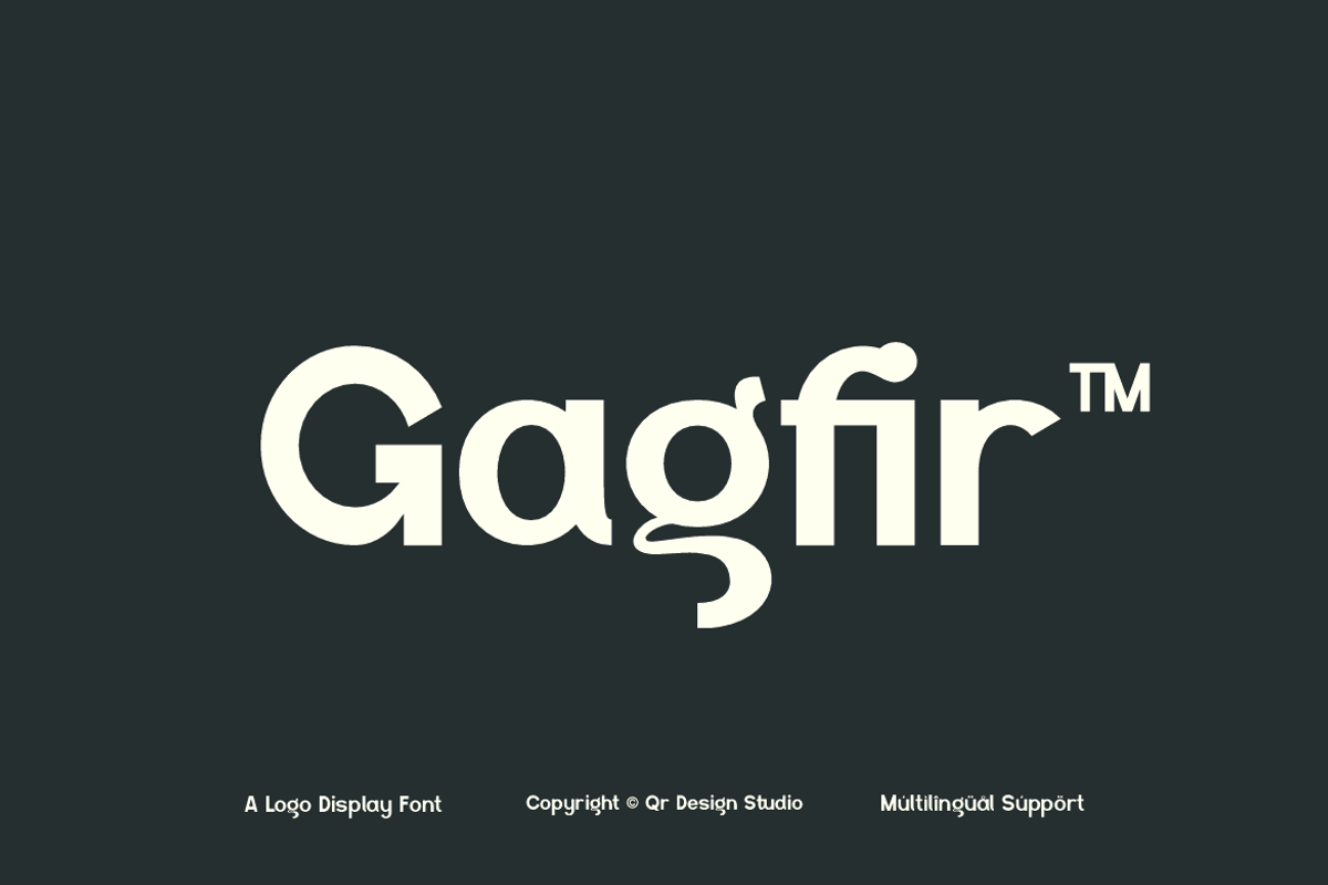 Gagfir - Modern Branding Font, a Sans Serif Font by QR Design Studio (Photo 1 of 16)