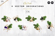 8 Christmas Decorations in Vector, a Decorative Illustration by ARg Design (Thumbnail 1 of 3)