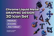 Chrome Liquid Metal Designer icons, a Duotone Icon by Iwanistic (Thumbnail 1 of 7)