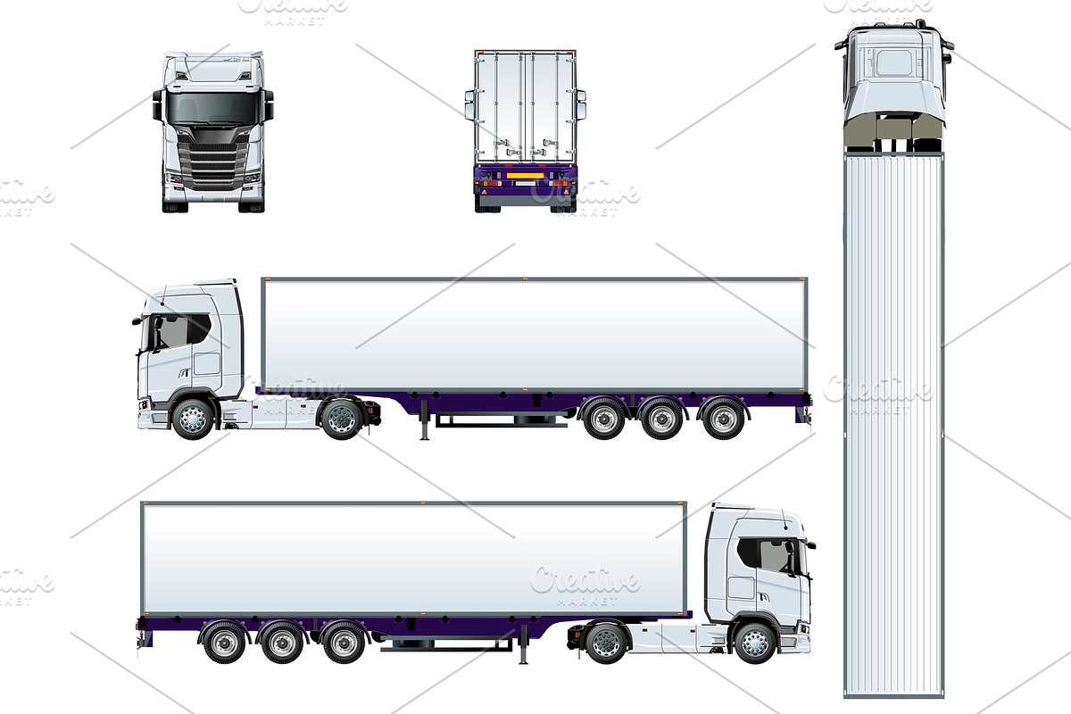 Vector truck template isolated, a Device Mockup by Mechanik