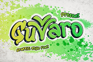Guvaro - Graffiti Style Font, a Handwritten Font by ENATIVE