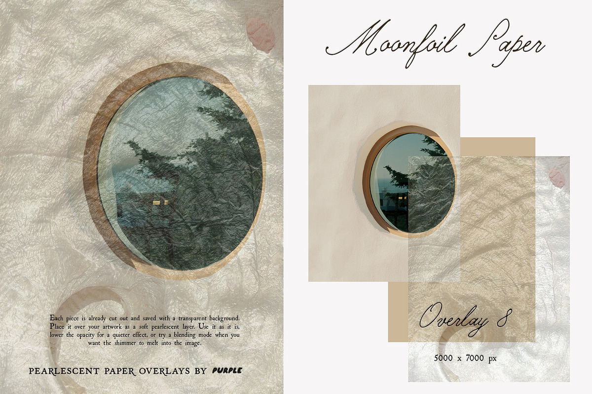 Moonfoil Paper: Pearlescent Overlays, a Texture Graphic by Purple (Photo 12 of 19)