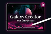 Galaxy Creator brushes for Procreate, a Brush Add-On by seamless team (Thumbnail 1 of 7)