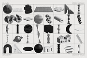 DARK BRUTALISM 3D Elements, an Object Graphic by angelainthefields (Thumbnail 5 of 11)
