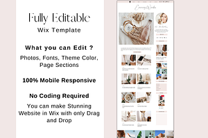 Wix Blogger Website Template