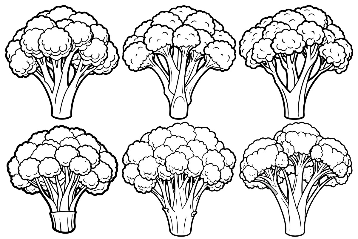cauliflower florets and stalks, an Object Graphic by Billah Hub