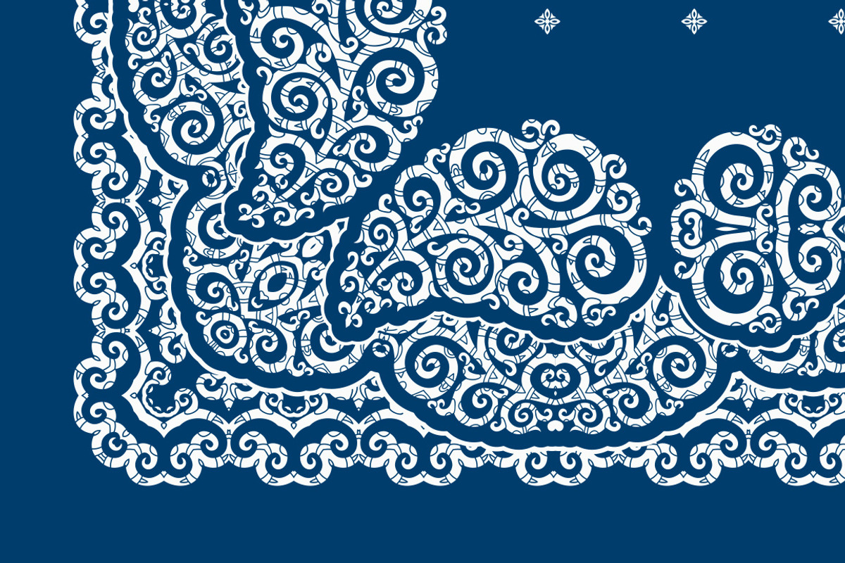 Bandanna print design set (vector), a Pattern Graphic by Bakhtiozin art graphic (Photo 6 of 8)