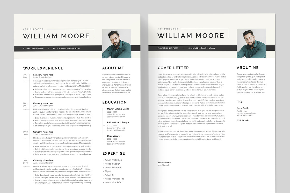 Professional Resume Template | Word preview 2