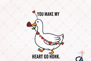 Funny Valentine Goose PNG, an Illustration by Creative Art (Thumbnail 1 of 6)