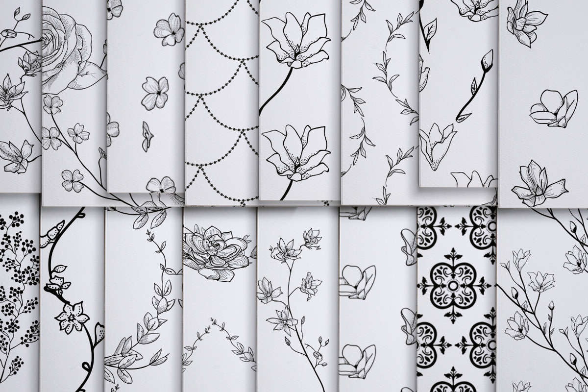 31 Floral Patterns Pack, a Pattern Graphic by Olya Creative (Photo 8 of 9)