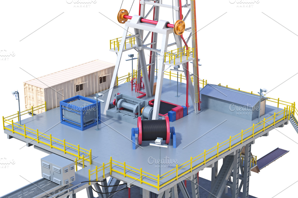 Land rig platform set, an Object Graphic by ARTYuSTUDIO