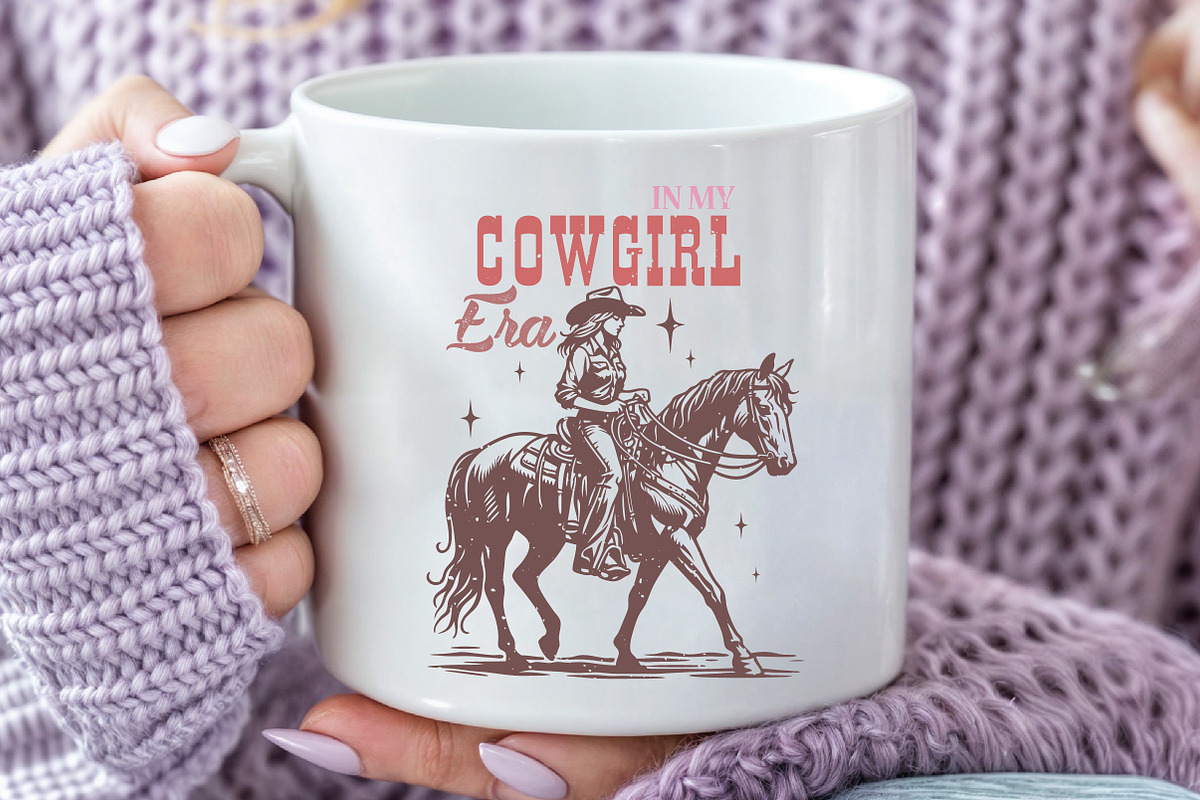 Vintage Western Cowgirl Sublimation, an Illustration by Rose Art (Photo 7 of 7)