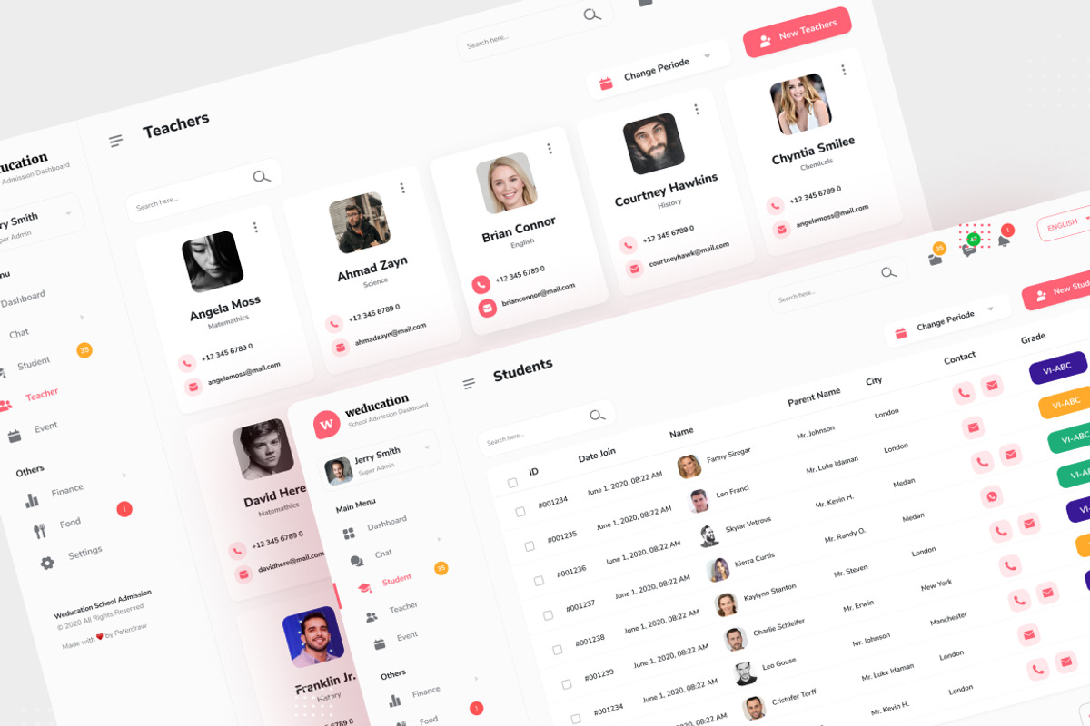Weducation - School Admission Admin, an UI Kit Template by peterdraw (Photo 3 of 8)