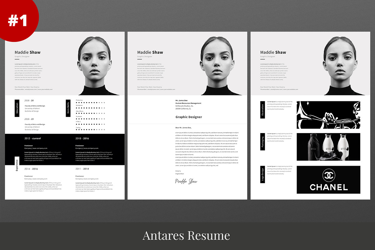 Resume Template Bundle - Vol 03, a Resume Template by Nina Shaw (Photo 2 of 8)