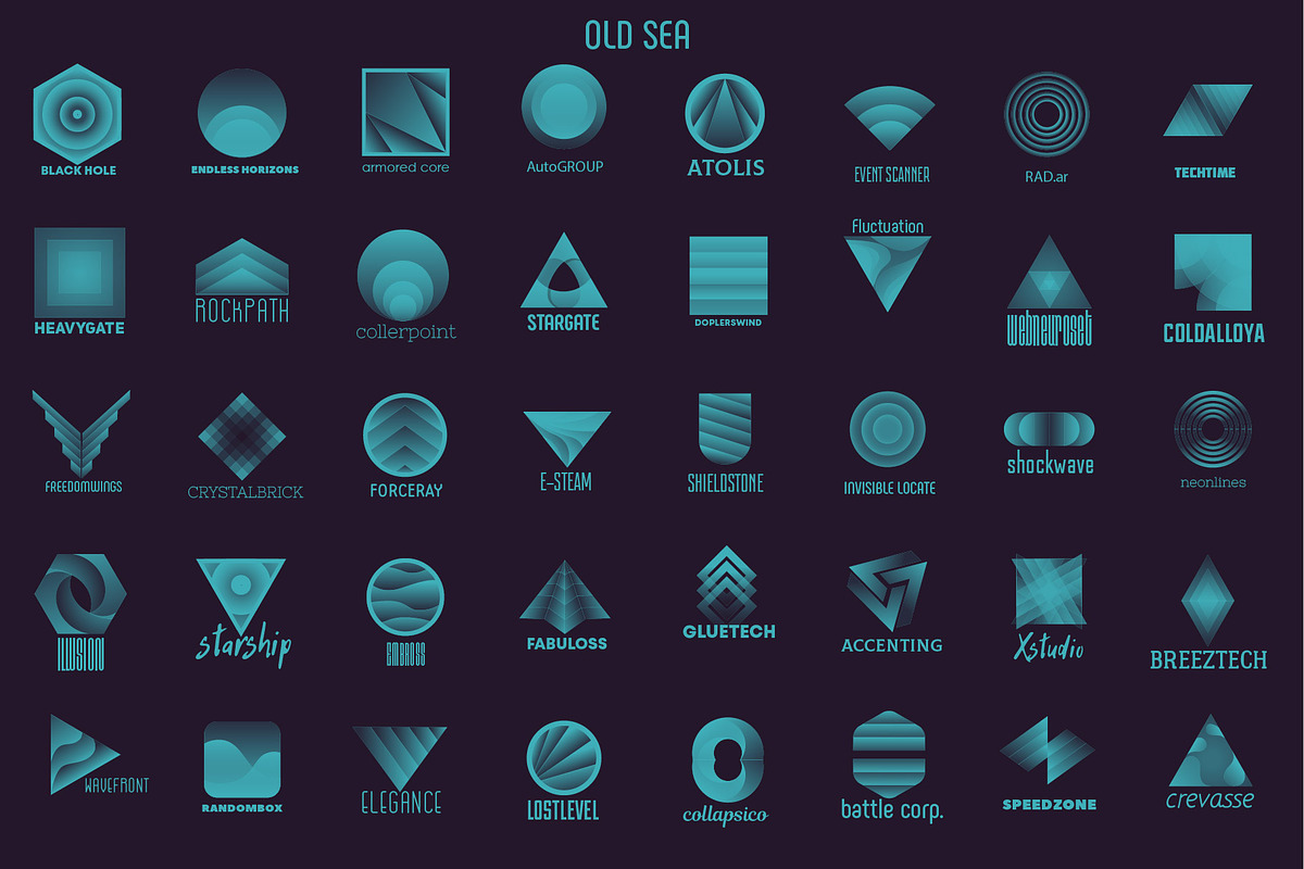 40 Gradient Logos, a Branding & Logo Template by airunreal (Photo 12 of 26)