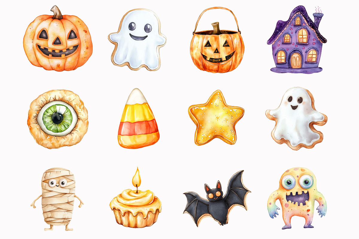 Halloween Cookie & Clipart, an Illustration by Design Market (Photo 2 of 4)