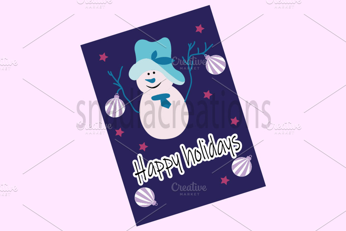 Happy Holidays, a Card Template by snadiacreations