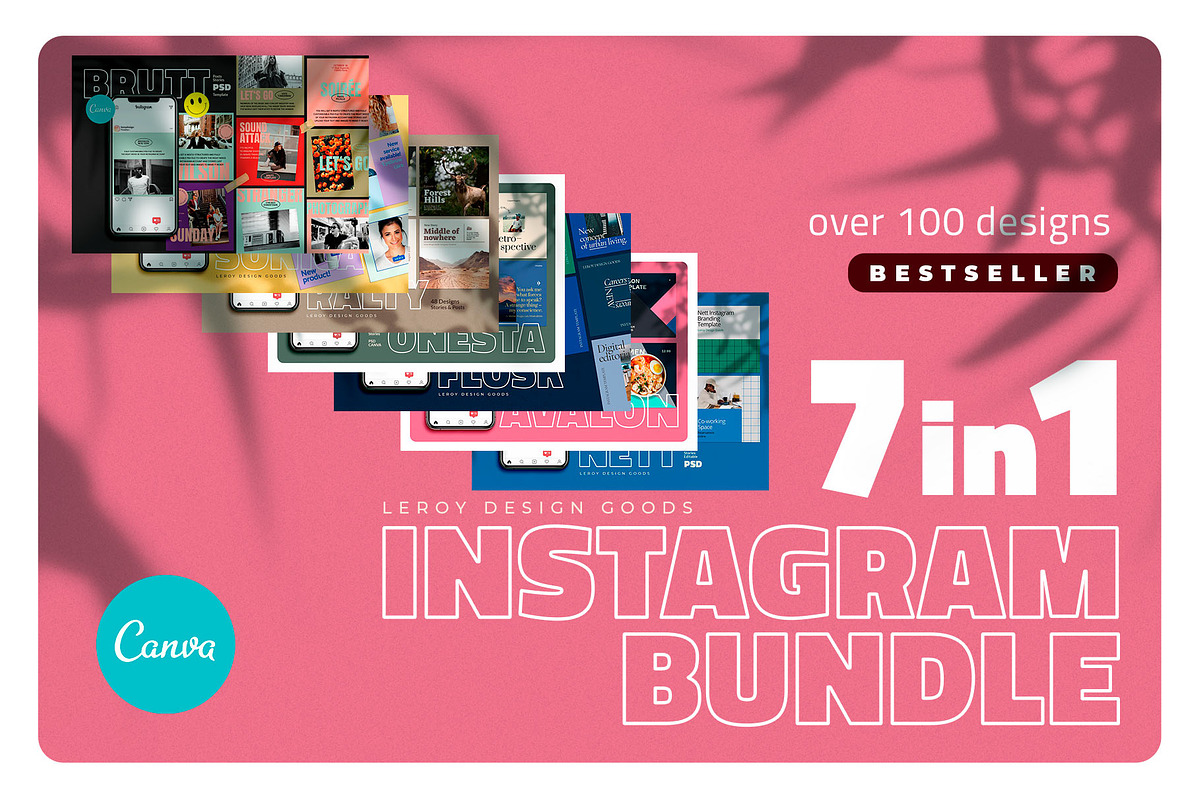 Instagram Branding BIG BUNDLE, a Social Media Template by LEROY Design (Photo 1 of 8)