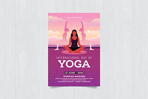 Yoga Day, a Flyer Template by DesignWorkz