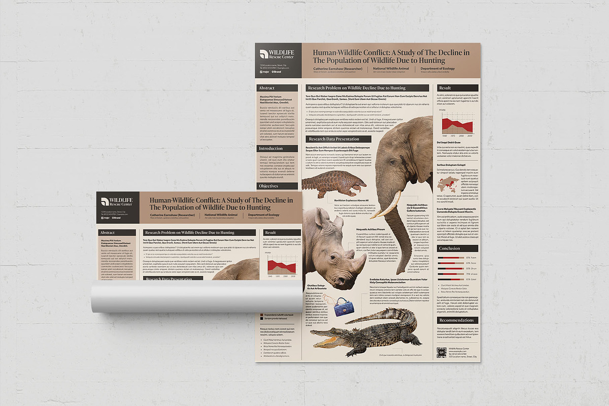 Scientific Case Study Poster Layout, a Poster Template by BrandPacks