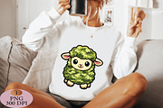 Camouflage Easter Sheep PNG, an Illustration by Daily.Designs (Thumbnail 4 of 5)
