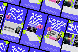 Laptop Clay Mockup, a Social Media Template by Loin Studio