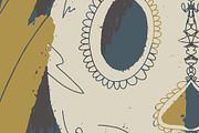 Folk art pattern poppy, sugar skull, a Pattern Graphic by NayaChu (Thumbnail 7 of 10)