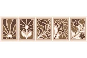 Abstract doodle floral pattern, cut, an Object Illustration by art PVP - market