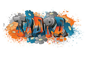 Graffiti Styled Name - Tiara