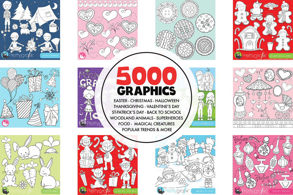 5000 in 1 - Black lines Mega Bundle, an Illustration by PrettyBundles (Photo 22 of 27)