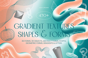 Gradient Textures Shapes 3D Objects