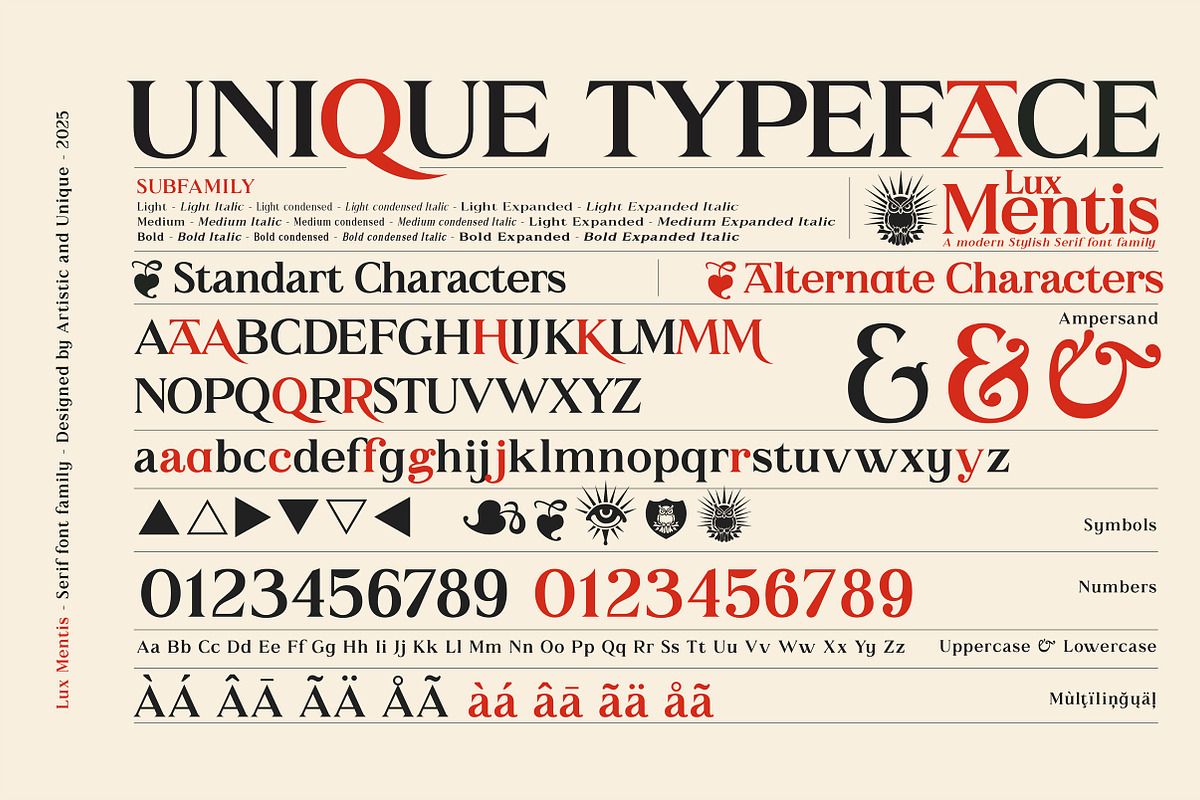 Lux Mentis - Serif Font Family, a Serif Font by Artistic & Unique (Photo 5 of 15)