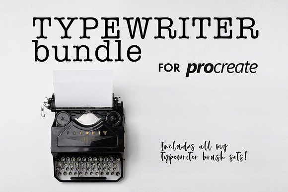 Procreate Typewriter Brush Bundle preview 8