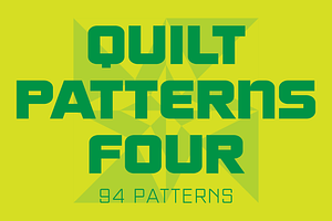 Quilt Patterns Four Font