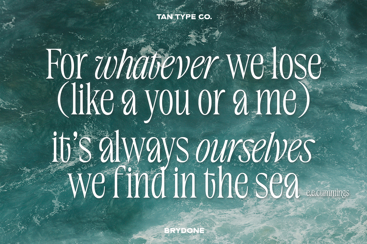 TAN-BRYDONE, a Font by TanType (Photo 14 of 16)
