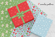 Merry Christmas seamless pattern, a Pattern Graphic by LartGraphics (Thumbnail 2 of 8)