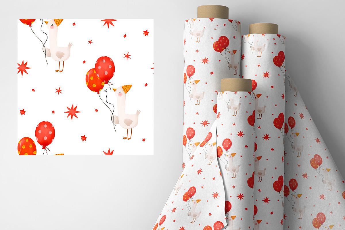 Cute Hand Drawn Birthday Goose, an Animal Illustration by the_myro (Photo 10 of 13)
