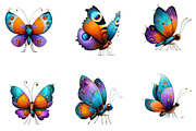 Best Colorful Butterfly Clipart, a Seasonal Illustration by CreationArt (Thumbnail 4 of 4)