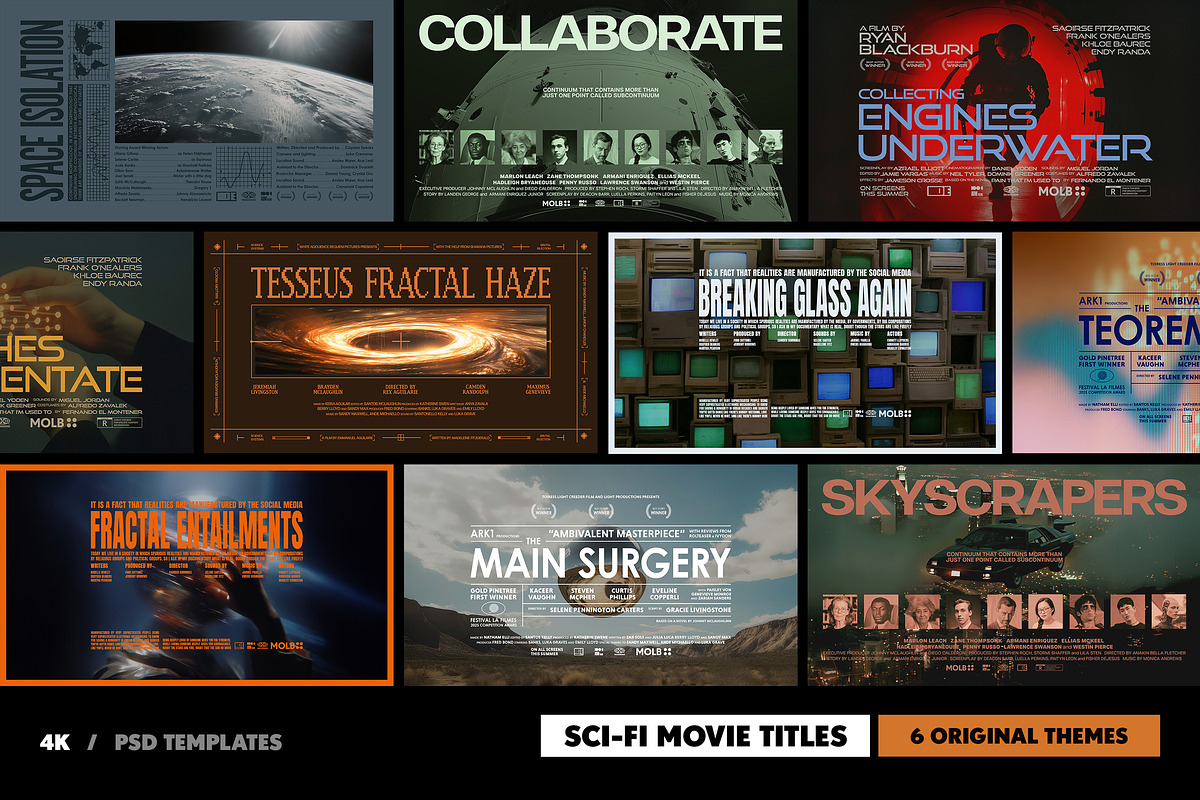 Sci-Fi Movie Titles, a Design Template by pixelbuddha.net (Photo 1 of 14)