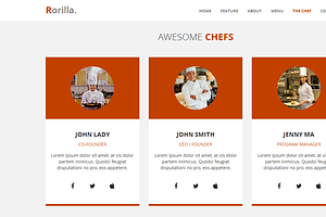 Rorilla. - Restaurant One Page